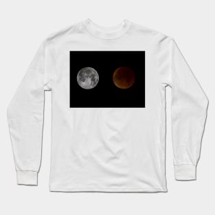 Blood Red Super Moon Eclipse Long Sleeve T-Shirt